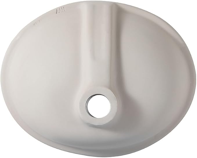 18"x15" Oval Shape Undermount Bathroom Vessel Sink, Ceramic White Vanity Top Sink with Overflow