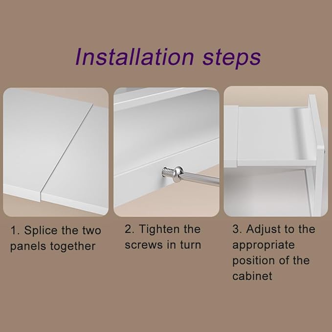 Expandable Cabinet Shelf Organizer Adjustable Storage Rack Stackable Metal Home Organization for Kitchen Pantry Spice Cupboard Under Sink Countertop - White, 1 Pack