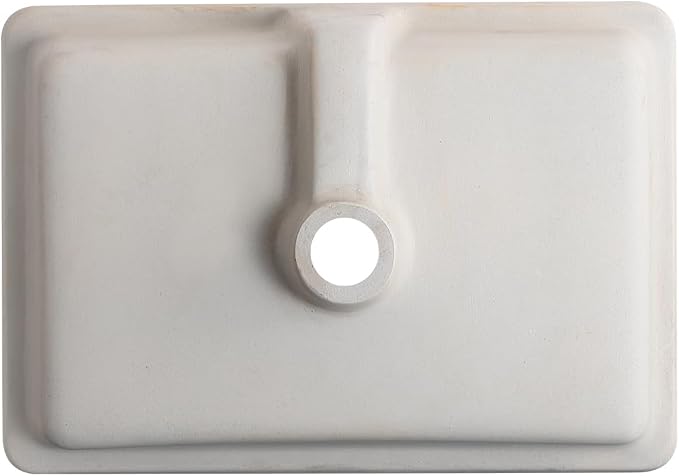 20 Inch Undermount Bathroom Sink Rectangle Undermount Sink White Ceramic Under Counter Bathroom Sinks with Overflow (19.8"x13.7")