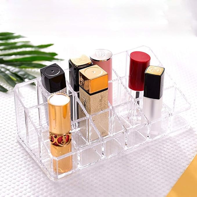 Weiai Lipstick Holder Lipgloss Organizer 18 Slot Makeup Cosmetics Storage Display