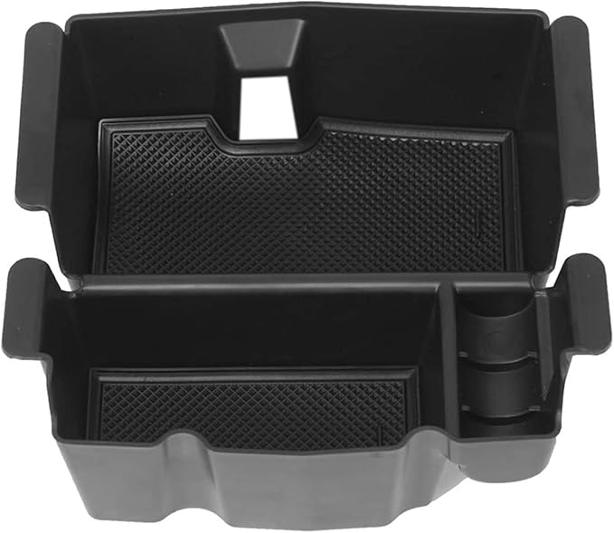 YOCTM Center Console Organizer for Jeep Wrangler JL Gladiator JT 2018 2019 2020 2021 2022 2023 2024 Tray Insert Armrest Box Secondary Storage Black Interior Accessories
