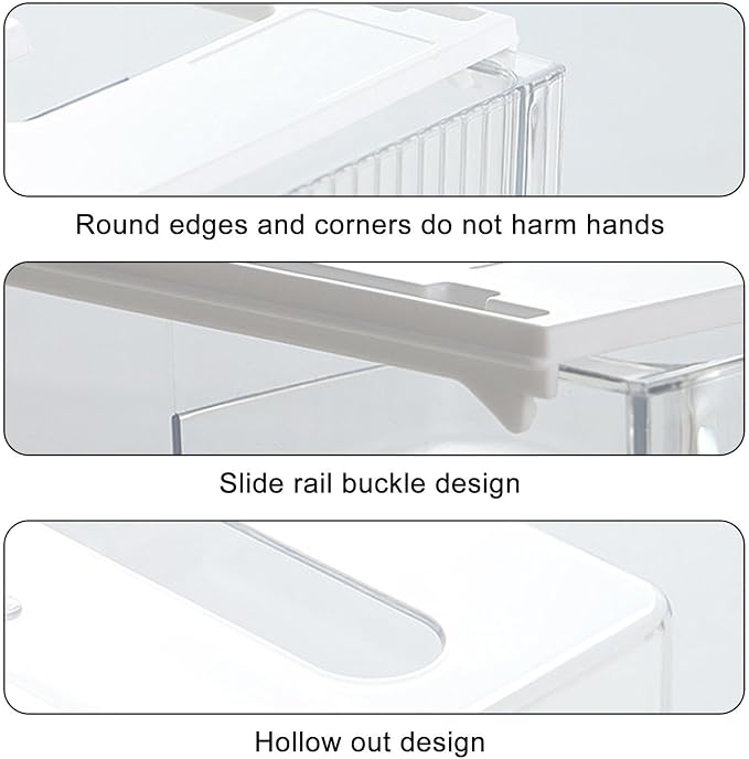 Under Desk Drawer - Space Saving No Drill,Pull-Out Under Desk Drawer Tray | for Office Hotel Living Room Study Vanity Tissues Pen Scissors