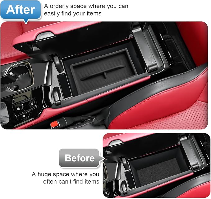 Double-Layer 2022-2026 NX 250/350/350h/450h+ Center Console Organizer for Lexus NX, Durable Silicone Console Tray Insert 2025 2026 NX250/350/350h/450h+ Accessories