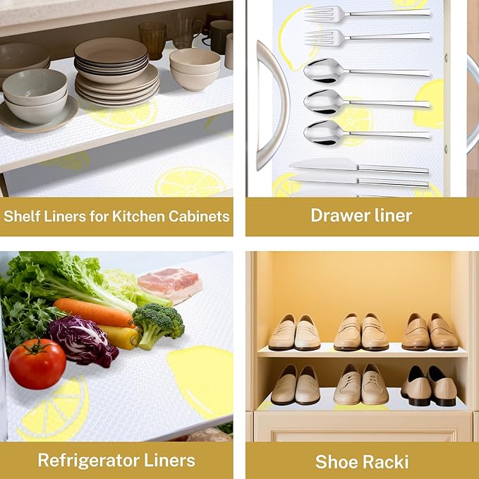 Shelf Liners Drawer Shelf and Cabinet Liner 12in x 20FT, Non Adhesive Non-Slip Waterproof Liners Protect Kitchen Cabinets and Cupboard Shelves, Bathroom Dresser Drawers Table Mats, Pantry Cover Pads
