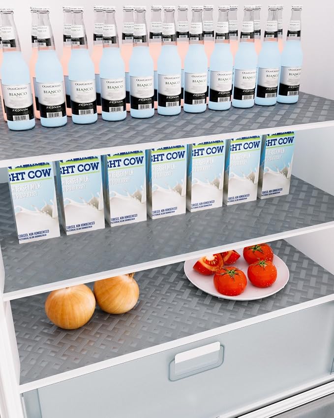 Shelf and Drawer Liner for Kitchen Cabinet, Non-Adhesive 18in x 360in Waterproof Contact Paper Refrigerator Liners Thickened Durable EVA Material Non Slip Mat for Dresser Cupboard Pantry Protector