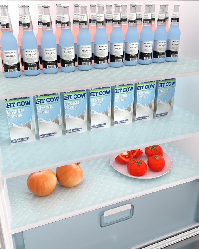 Shelf and Drawer Liner for Kitchen Cabinet, Non-Adhesive 18in x 240in Waterproof Contact Paper Refrigerator Liners Thickened Durable EVA Material Non Slip Mat for Dresser Cupboard Pantry Protector