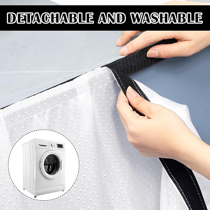 Fabric Sink Skirt Diamond Bathroom Stitch Self Stick Adhesive Waterproof Fabric Under Sink Curtain Skirt 55 x 32 Inch Adds Bathroom Storage(White,Fashion Style)