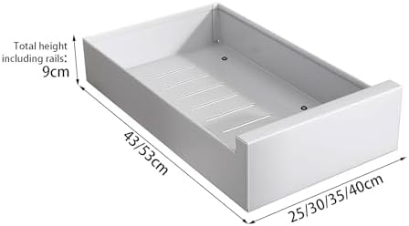 2 Pack Metal Pull Out Cabinet Organizer - Smooth Sliding Track, Removable Design for Easy Cleaning - No Drill Adhesive Slide Out Storage for Kitchen, Pantry, Bathroom Cabinets