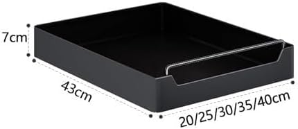 Expandable Pull-Out Cabinet Organizer, Stainless Steel Slide-Out Drawers for Kitchen, Bathroom, Pantry, and Office, No Drilling Required, Adjustable Storage Shelves(43 * 35 * 7cm)