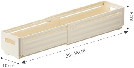 Adjustable Depth Pull-Out Cabinet Organizer 11-19" | Stackable Foldable Plastic Storage Bins | No Drilling Needed for Kitchen, Pantry & Bathroom Storage Solutions