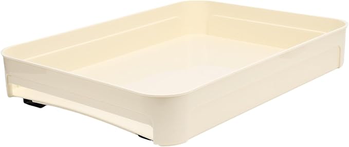 plplaaoo Pull Out Cabinet Organizer No Drill Slide Out Drawer Under Sink Storage Tray with Sliding Rail for Kitchen Bathroom Durable PP Material 16.73x12.01x2.95in