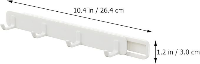 BESPORTBLE 2Pcs Pull-Out Type Plastic Door Behind Hooks, No-Drill Storage Hangers for Kitchen Cabinet, Bathroom, Bedroom Organization