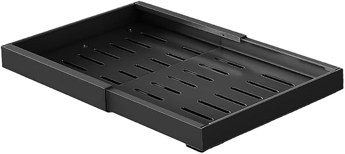 Gigicloud Pull Out Cabinet Organizer Expandable, Heavy Duty Slide Out Drawers for Kitchen Cabinets - Adhesive No Drill Roll Out Shelves Adjustable Width Roll Out Shelf - Fits 12.6"-26.7" Widths