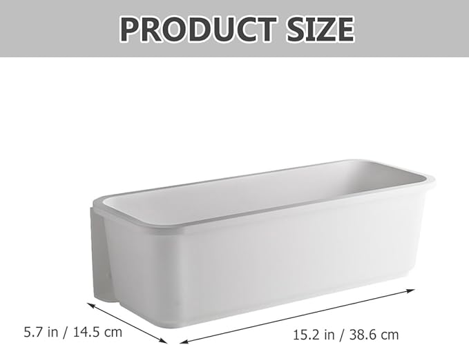KALLORY Wall Mount Pull-out Storage Box Organizer Gray, Adhesive Cabinet Rack with No-drill Hanging Design, Kitchen and Bathroom Storage Holder for Home Organization