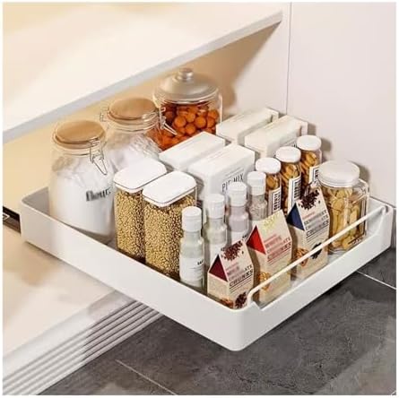 Kitchen Organizer Pull Out Drawers* Pull-Out Kitchen Storage Drawer,Pull-out Kitchen CupboardTelescopic Drawer Pull Out Drawer Kitchen Expandable Pull Out Drawers Pull Out Cupboard Organizer No Drilli