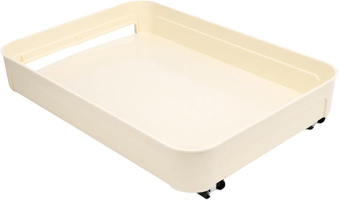 Pull Out Cabinet Organizer, No Drill Easy Installation Quiet 3 Section Slide Rails Pull Out Drawers for Cabinets Maximize Space, Slide Drawers with Arc Reinforced Structure