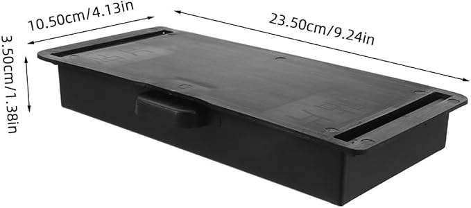 Luxshiny 2pcs No Drill Slide Out Drawer Under Desk Organizer Black Self-adhesive Storage Boxes for Pencil and Cosmetic Supplies Pull Out Drawers for Home and Office Desk Storage