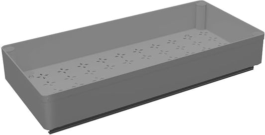 PrecisionAuto Expandable Pull-Out Cabinet Organizer for Kitchen Cabinets - Heavy Duty Slide-Out Drawer, No Drill, Under Shelf Storage for Pots, Pans, Bathroom, Office - Gray, Middle