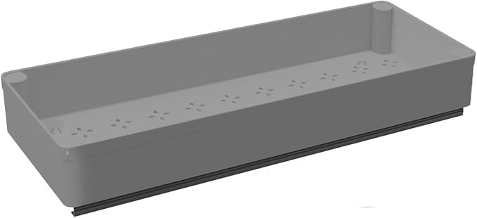 CuisinSmart Expandable Pull Out Cabinet Organizer, 15.75'' Deep Pull Out Drawers for Cabinet, Roll Out Drawer Adjustable Adhesive No Drill Screw Slide Out Drawers for Kitchen Gray S