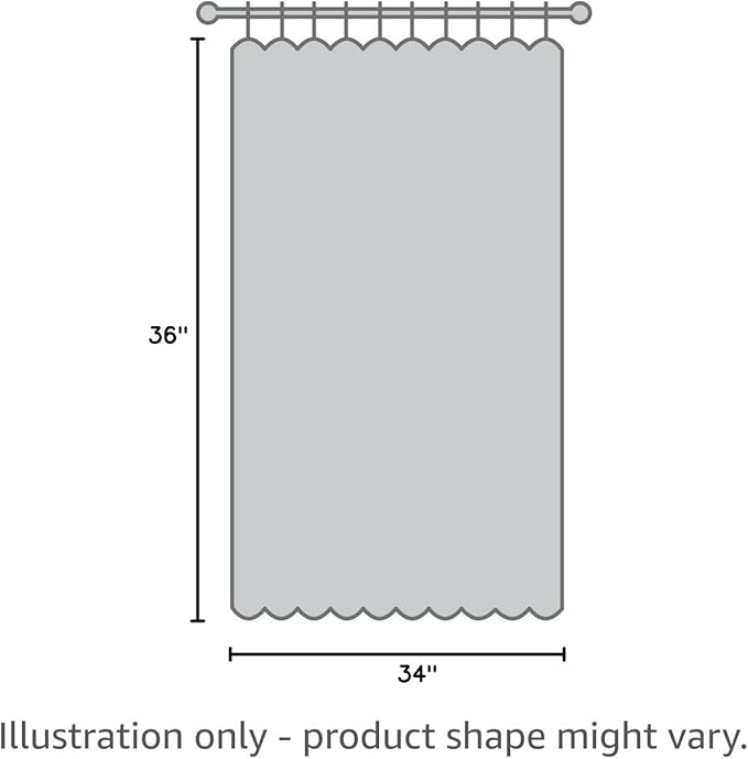 KOUFALL Light Gold Short Curtains 36 Inch Length for Kitchen Small Window Blackout Rod Pocket Window Coverings for Bedroom Bathroom 34 x 36 Inches Long