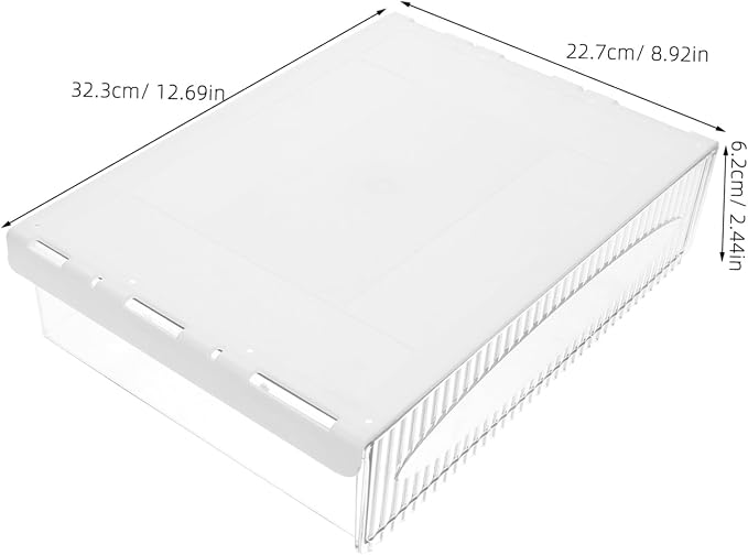 Uonlytech Desk Drawer Organizer Box Hidden Storage Solution for Office Supplies No Drill Pull-Out Design for Home and Office Use