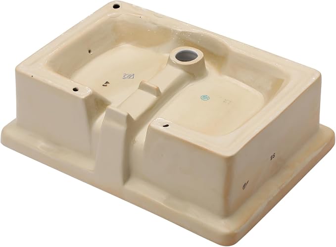 Lordear Undermount Bathroom Sink 22x16 Inch White Porcelain Ceramic Rectangular Bathroom Vanity Sinks Under Counter Sink Basin with Overflow