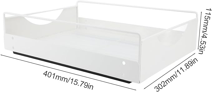 Estink Pull Out Cabinet Organizer Cabinet Drawers Slide Out Kitchen Pull Out Drawers for Cabinets Slide Out Pantry Shelves No Drill Installation with Smooth Glide (L)