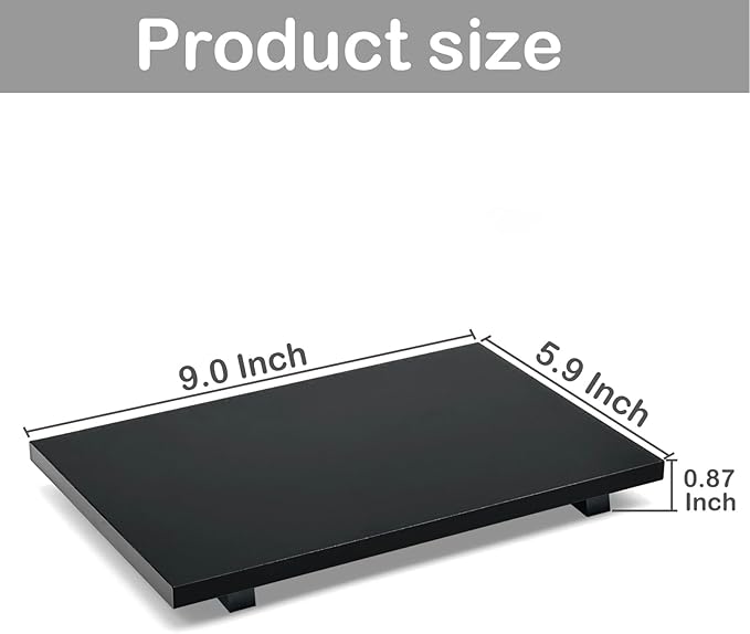 Acrylic Soap Pedestal Stand Sink Tray Riser for Kitchen Bathroom, Black
