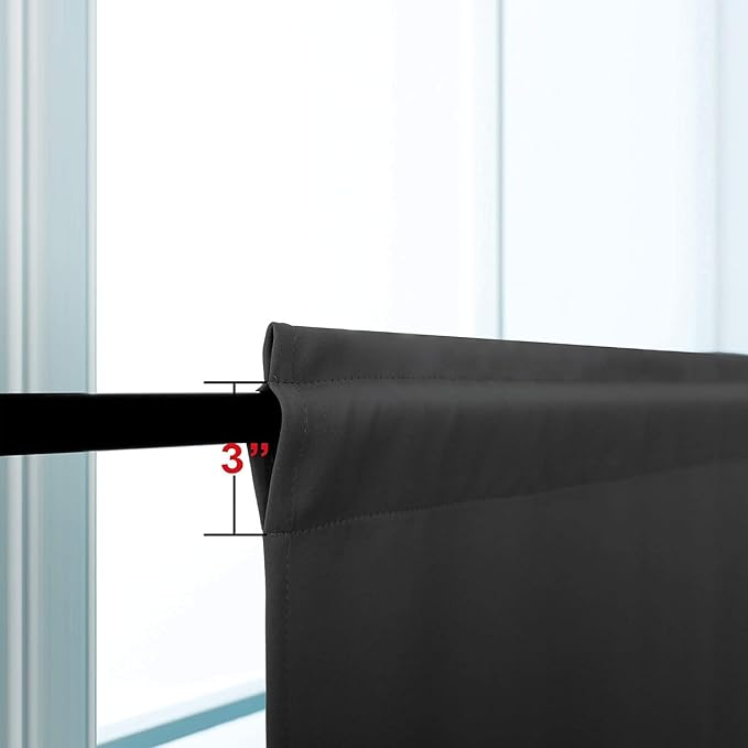 KOUFALL RV Curtains Blackout Privacy Insulation RV Window Shade Blinds 36 Inches Long for Motorhome Inside Camper Windows,24x36 Inch Length,Dark Grey
