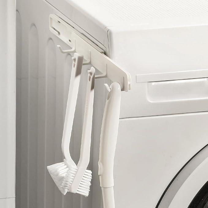 Mobestech 3Pcs Retractable Sliding Hooks with Rail Adjustable Kitchen and Bathroom Coat Rack Full Extension Storage Organizer for Closet and Laundry Room