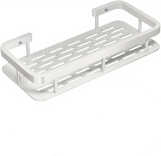 No-Drill Bathroom Storage Rack, Thickened Plastic Reinforced Bathroom Organizer