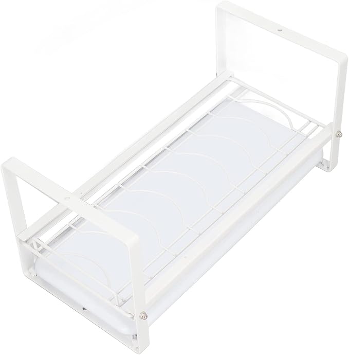 Kitchen Cabinet Storage Shelf Rack Durable Organization for Home (White)