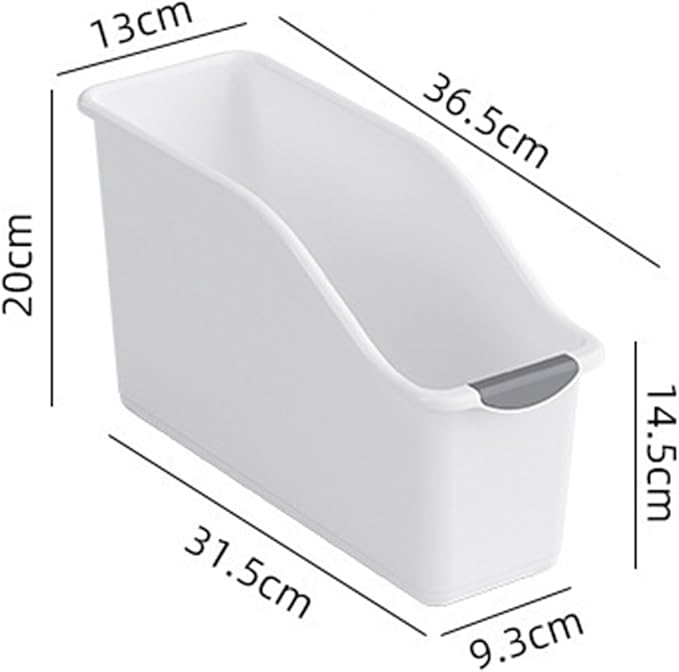 2 Pack Tall Under Sink Organizer with Wheels, Roll Out Plastic Organizer Bins with Handle for Kitchen, Bathroom and Pantry, Multi-purpose Freezer Organization, Kitchen Organizers and Storage