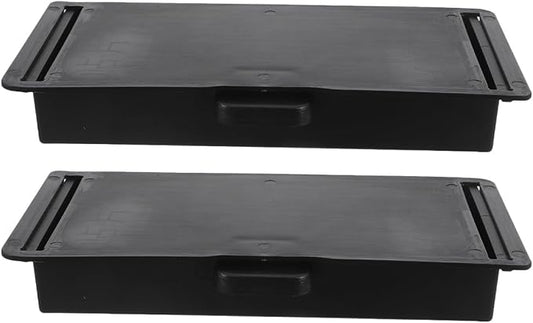 SHERCHPRY 2pcs Under Desk Slide Out Drawer Organizer for Office and Home No-drill Self-adhesive Hidden Storage Box for Stationery Cosmetics and Small Items Easy-access Pull-out Tray for Desk