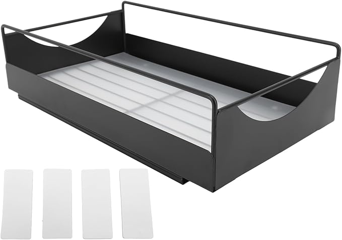 Pull Out Shelves Easy Installation Sliding Drawer Storage Shelves for Cabinets Pantry (Medium: Approx. 17.6x16.2x10cm / 6.93x6.38x3.94in)