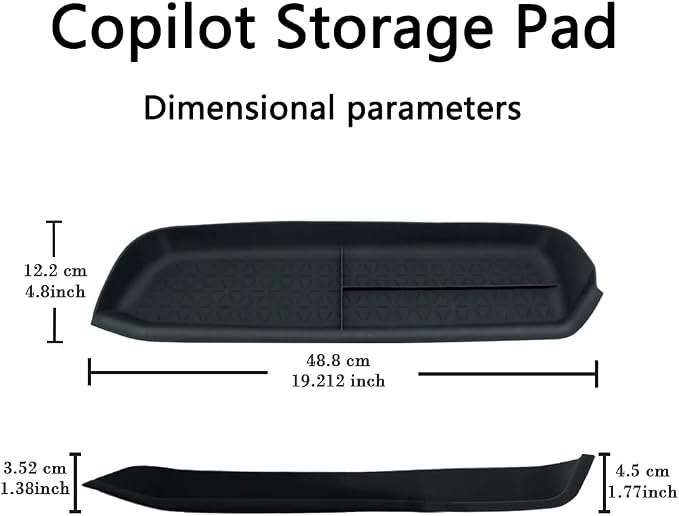 for 2023 RAV4 Passenger Storage Organizer Mat Glove Box Storage Organizer Tray Compatible with Toyota RAV4 2023 2022 2021 2020 2019 Accessories