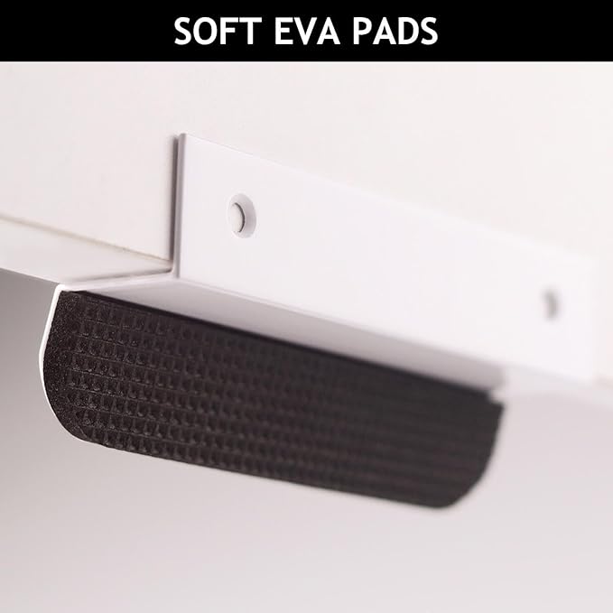 RVPEKUPE 1-Pack Under Cabinet Foot Pull with Adhesive and Screws, Hands Free Toe Foot Pull Opener for Kitchen Trash Cabinet Drawer, 4 Inch (White)