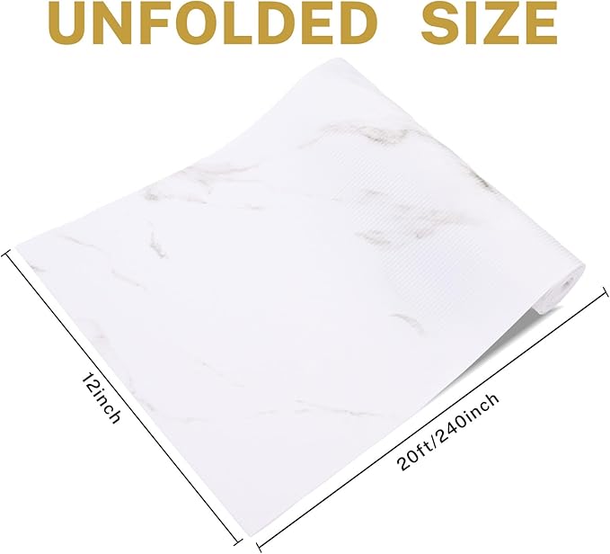 Shelf Liner Contact Paper for Kitchen Cabinets Non-Adhesive Roll Drawer Liners for Bathroom Home Accessories 12 Inches x 20 Feet, Non Slip Refrigerator Mats for Shelves, EVA Plastic Cupboard Protector