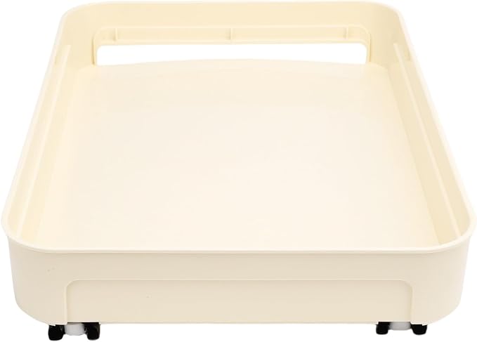 Aramox Pull Out Cabinet Drawer PP Slide Out Drawer 42.5 X 30.5 X 7. Cm No Drill Sliding Rail Storage Tray for Under Sink Kitchen Bathroom Cabinets