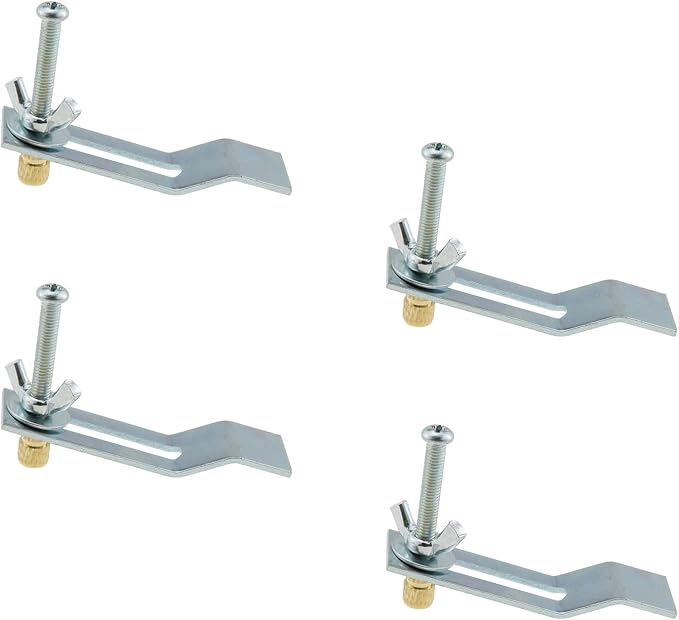 DGZZI 4PCS Undercounter Basin Clip Undermount Sink Mounting Bracket Kitchen Bathroom Washbasin Undercounter Mounting Screw Accessories