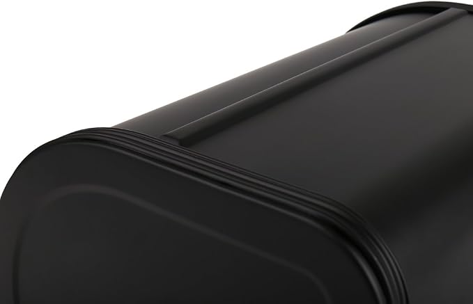 Home by Jackie Inc X458 Black Metal Bread Box/Bin/kitchen Storage Containers with Roll Top Lid (Black)