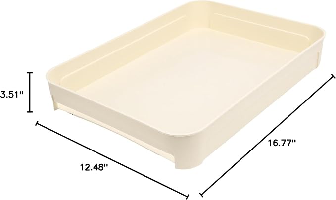 Pilipane Pull Out Cabinet Organizer No Drill Slide Out Drawer Under Sink Storage Tray with Sliding Rail for Kitchen Bathroom Durable PP Material 16.73x12.01x2.95in