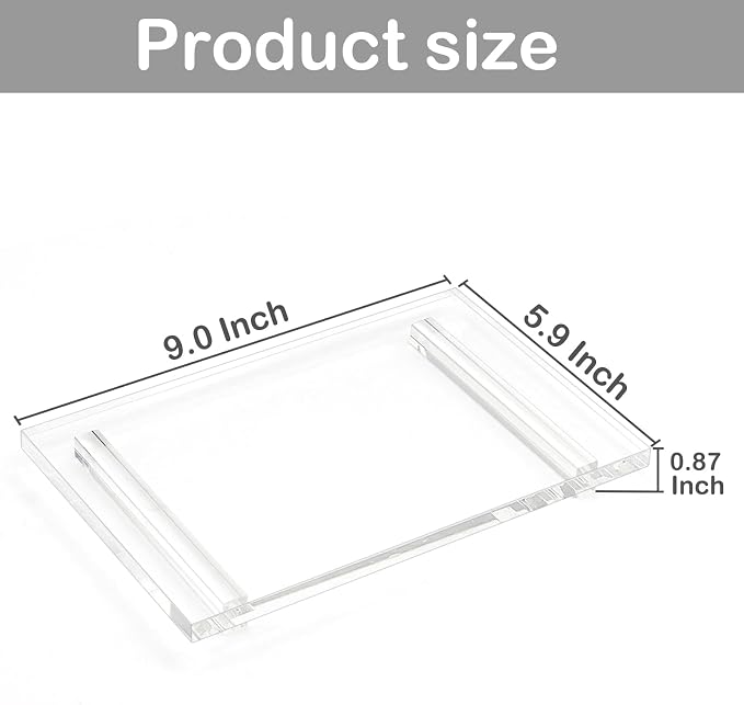 Acrylic Soap Pedestal Stand Sink Tray Riser for Kitchen Bathroom, Clear