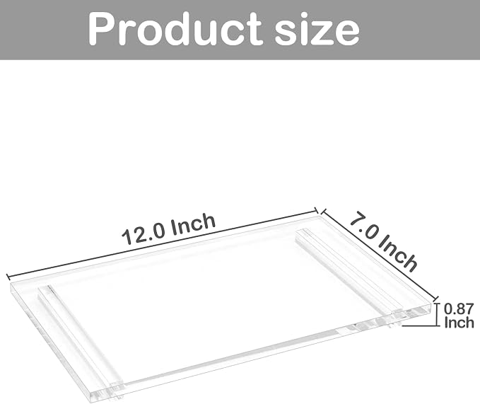 Acrylic Soap Pedestal Stand Sink Tray for Kitchen Bathroom Counter, Clear