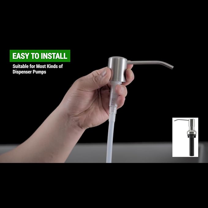 Sink Soap Dispenser Extension Tube kit with Upgraded Check Valve, 47”Silicone Tube, Prevent Backflow, Fit Most Soap Dispenser, No Need to Fill The Little Bottle Again （2 Pack）