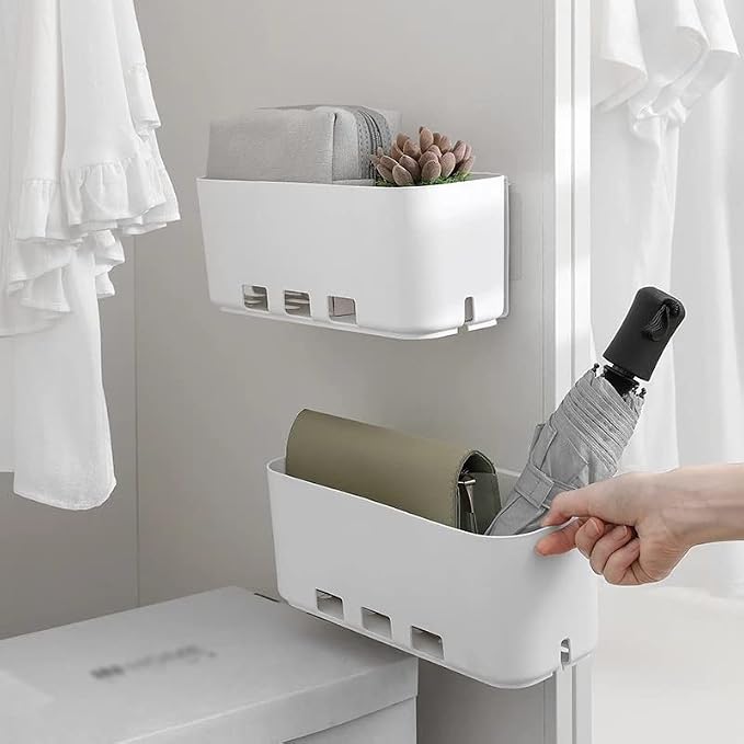 Retractable Storage Box Punch-Free Pull-Out Rack Cabinet Bedroom Bathroom Storage