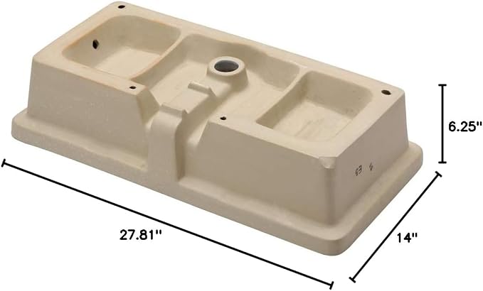 Lordear Rectangle Bathroom Sink Undermount 28" Undermount Bathroom Sink Rectangular Pure White Vitreous Ceramic Lavatory Vanity Vessel Sinks