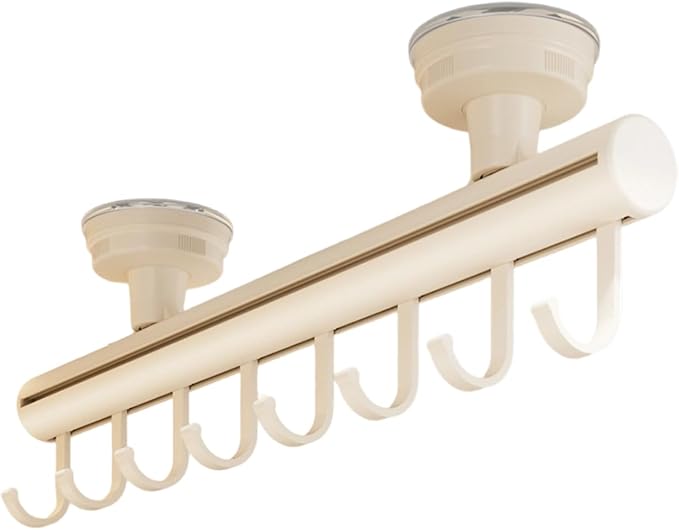 Vertical Space Saving Pull Out Suction Cup Clothes Hanger for Wardrobes Organization Without Drilling Modern Styles Strong Suction