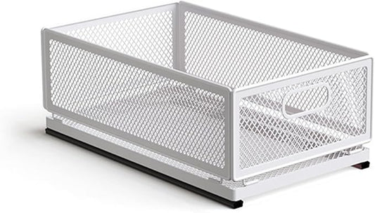 Pull Out Cabinet Organizer, Slide Out Drawers Fixed with Adhesive Nano Film, Pantry Shelves Sliding Drawer Storage Organization for Kitchen/Bathroom/Bedroom (15.7*9.4*6.1inch/40*24*15.5cm)