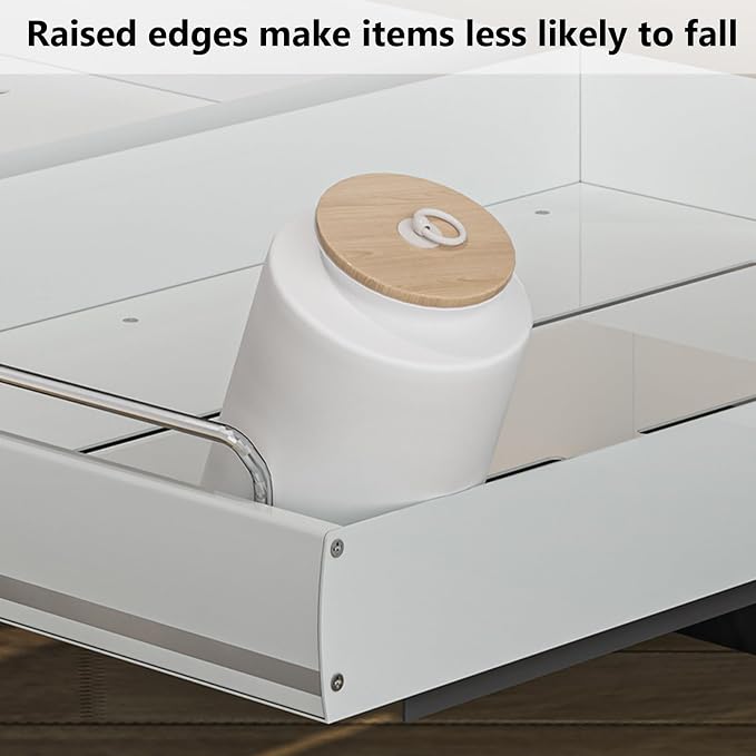 Stainless Steel Pull Out Cabinet Organizer, Pull Out Drawers for Cabinets, Slide Out Drawers for Kitchen Cabinets, Bathroom Cabinet Organizer, Pantry, No Drill,13.8" w*15.7" dx2.36 h